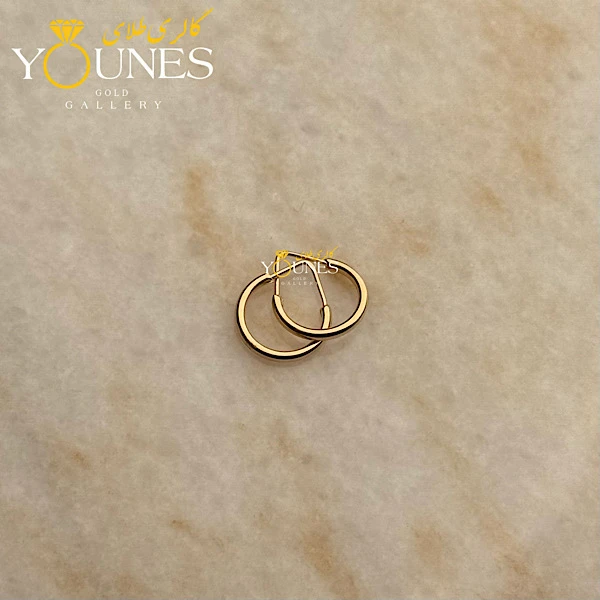 گوشواره طلا حلقه ای مفتولی